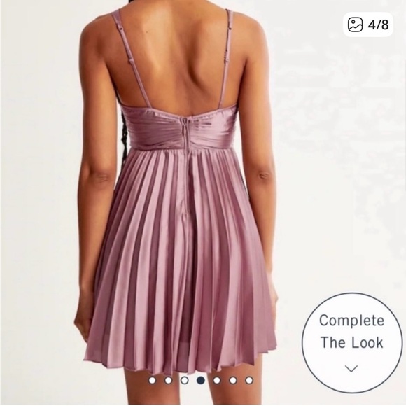 Abercrombie & Fitch Dusty Rose Satin Mini Dress - Picture 4 of 4